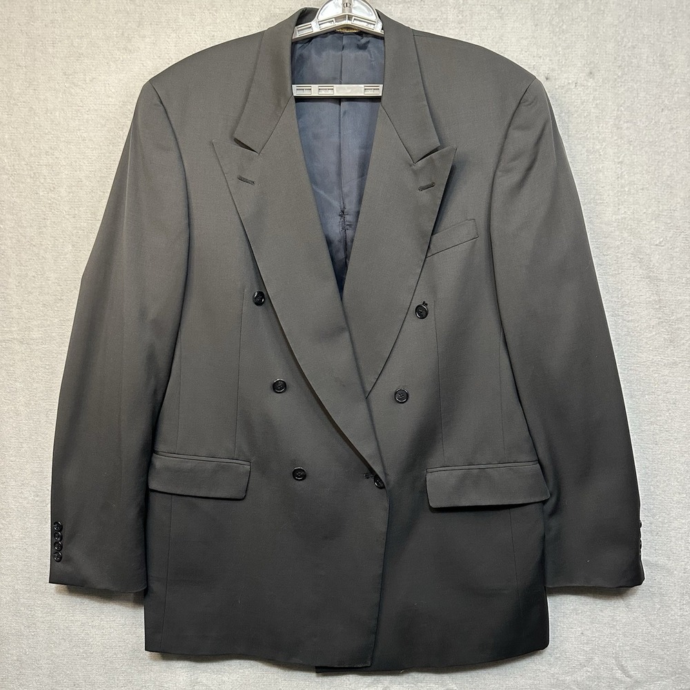 Vintage Union Made Blazer Jacket Men's 43XL  Wool‎ Grey Made In USA Business